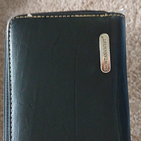Montana west  black leather trifold wallet - Picture 12 of 16